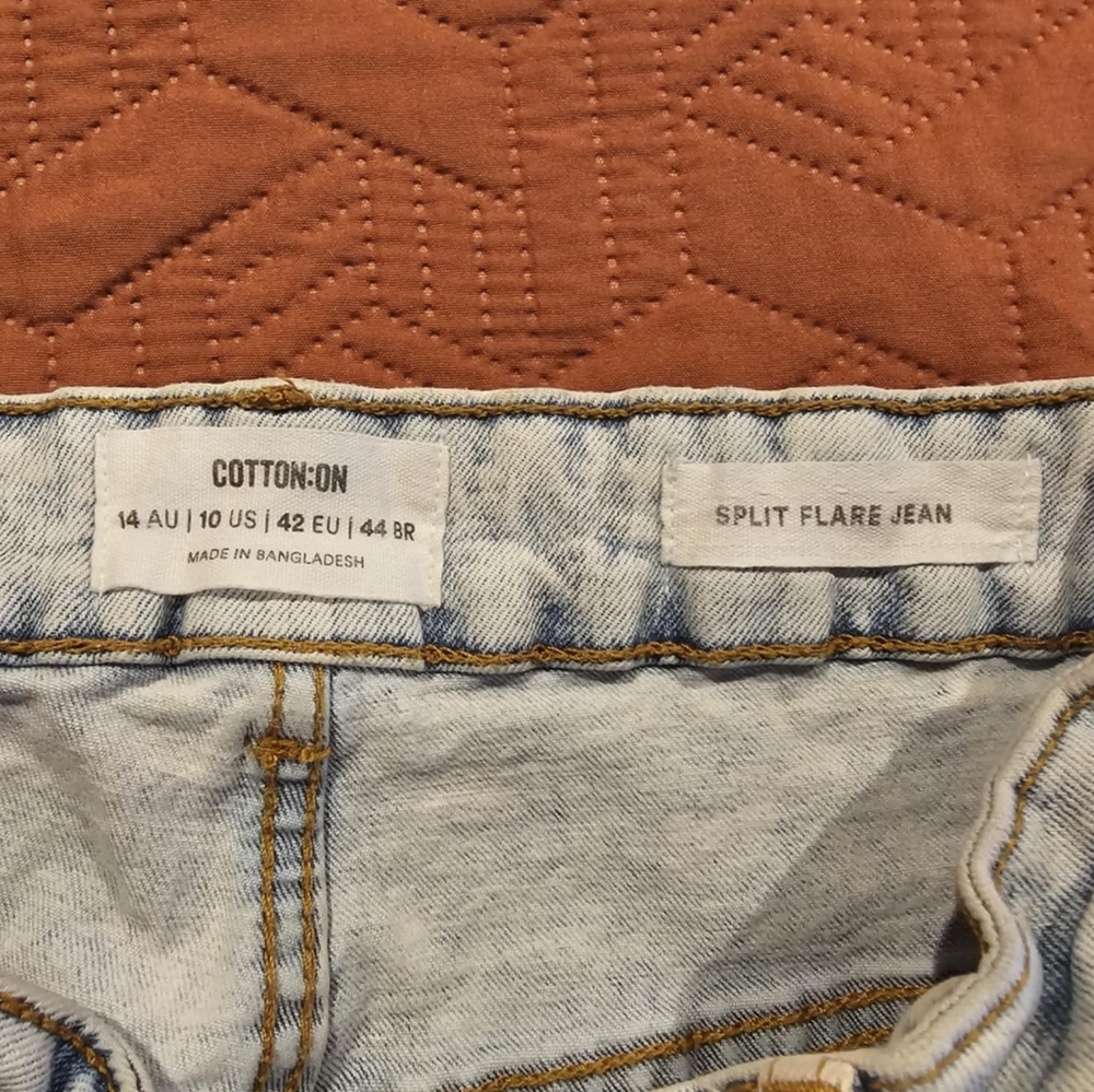 Cotton On High Waisted Flare Jeans Size 10